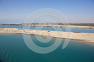View of Abou Sultan and the Suez Canal photo
