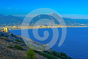 View from above on Alanya city