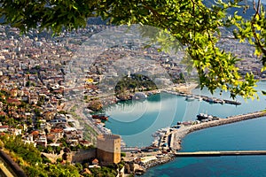 View from above of Alanya city, Turkey