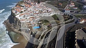 View from above Azenhas do Mar Sintra. Lisbon Portugal