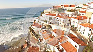 View from above Azenhas do Mar Sintra. Lisbon Portugal