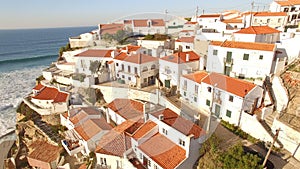 View from above Azenhas do Mar Sintra. Lisbon Portugal