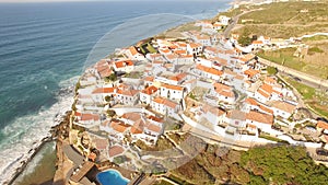 View from above Azenhas do Mar Sintra. Lisbon Portugal