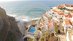 View from above Azenhas do Mar Sintra. Lisbon Portugal