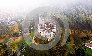 View from above on Bran Castle