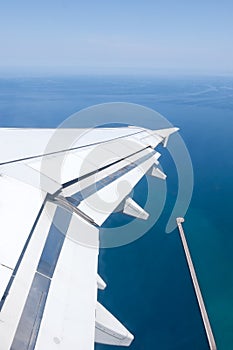 View from above the dam in Heraklion, Crete island photo