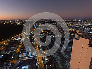 View from Above of JoÃ£o Pessoa, at Sunset, Brazil