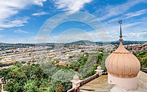 View from the above Kibuli mosque of the Capital city Kampala i