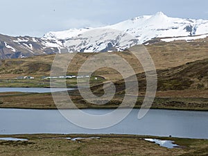 View from above Kirkjufellsfoss, Iceland