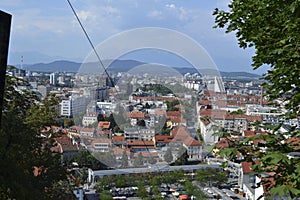 Pohľad nad Ľubľanou na slovensku