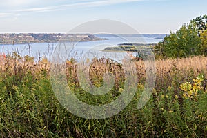 View above mississippi river from frontenac state park