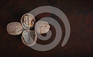 Mix of nuts on the table