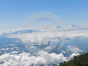 the view above Mount Slamet 3428 mdpl which is often called the roof of Central Java