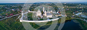 View from above of the Nikitsky monastery located in the city of the Golden ring Pereslavl Zalessky