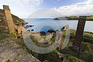 View from above of the Porth Wen Brickworks, Scheduled Monument, Anglesey