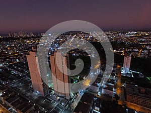 View from Above of RenascenÃ§a Building, at Sunset, JoÃ£o Pessoa, Brazil