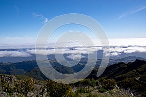 View from above on Santana on the island of Madeira