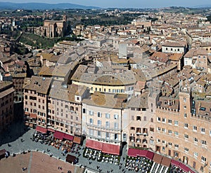 View Above Siena From Torre Del Mangia