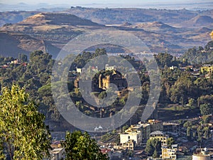 View from above to Gondar Castle, Ethiopia