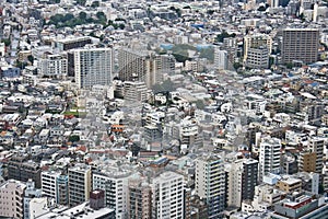 View from above of Tokyo city photo