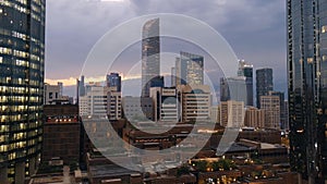 View of Abu Dhabi city skyline and Clouds at sunset - Abu Dhabi World Trade Center and The Mall