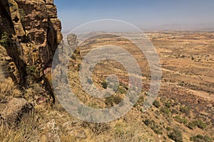 View from Abuna Yemata Guh rock-hewn church, Tigray region, Ethiop