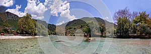 View of the Acheron River with its pristine nature in Epirus