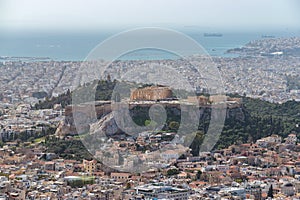 View of the Acropolis of Athens. Greece