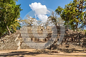 View at the Acropolis of Copan Archaeology site in Honduras