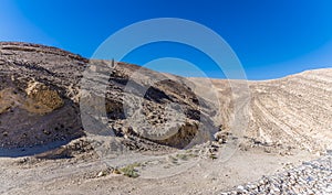 A view across the adjacent countrysdie from the ruins of the crusader castle and surrounding countryside in Shobak, Jordan