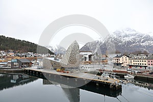 The View Across the Andalsnes Waterfront in Norway