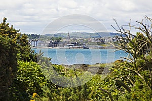 A view across Ballyholme Bay in Bangor Northern Ireland