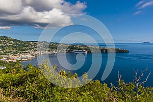 A view across the bay from Fort Charlotte of Kingstown. Saint Vincent photo
