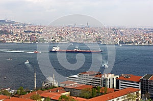 View across the Bosphorus straits