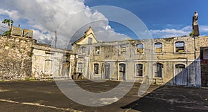 A view across the derelict ruins of Fort St George in Grenada