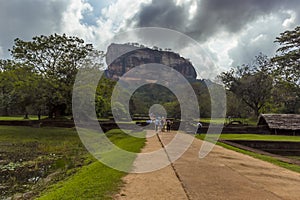 A view across the entrance to the rock fortress of Sigiriya, Sri Lanka