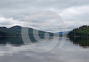 View across Horne Lake,  Vancouver Island BC