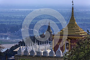 Irrawaddy River at Sagaing Hill - Myanmar (Burma) photo