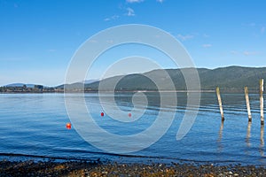 View across Lake Te Anau to Kepler Mountains