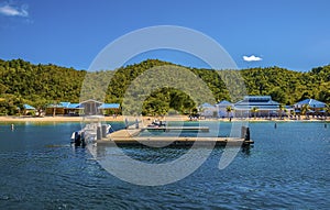 A view across the landing bay on Norman island off the main island of Tortola photo