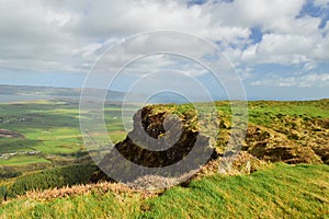 View across the mouth of Lough Foyle from the top of Escarpment on Binevinagh mountain