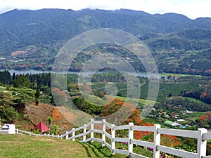 View across the Orosi Valley in Costa Rica photo