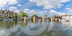 A view across the River Great Ouse in the centre of St Ives, Cambridgeshire