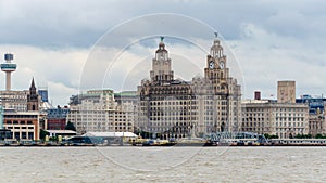 A view across the River Mersey towards Liverpool Waterfront