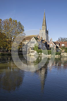 a view across the river thames at Abingdon