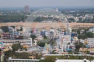 View across a riverbed in Tamil Nadu