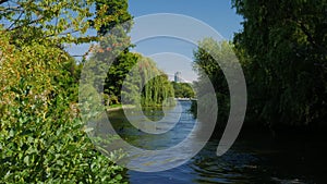 View across St James Park Lake