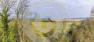 A view across the top of the abandoned Ingarsby Viaduct in Leicestershire, UK