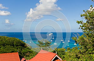 A view of admiralty bay in the caribbean