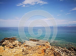 View on Adriatic Sea from Vir island in Croatia.